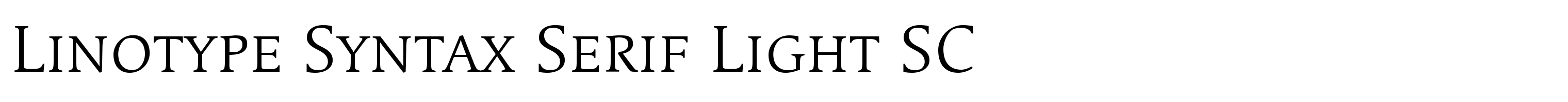 Linotype Syntax Serif Light SC